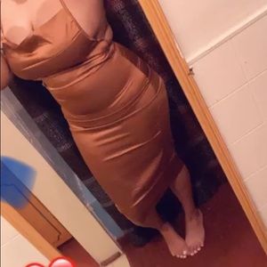 Satin bodycon dress